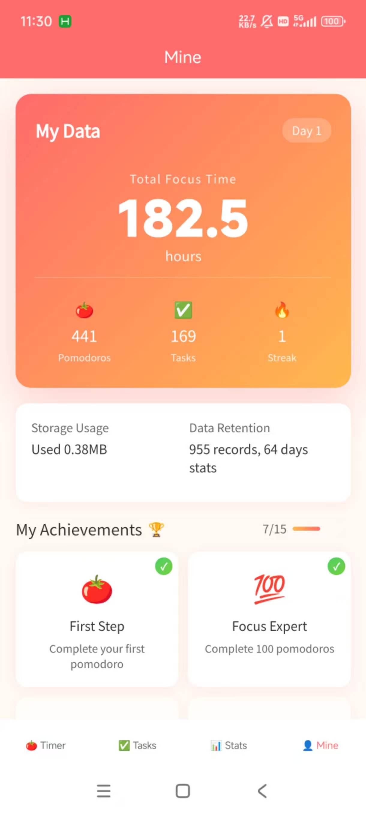 Focus Timer - Achievements